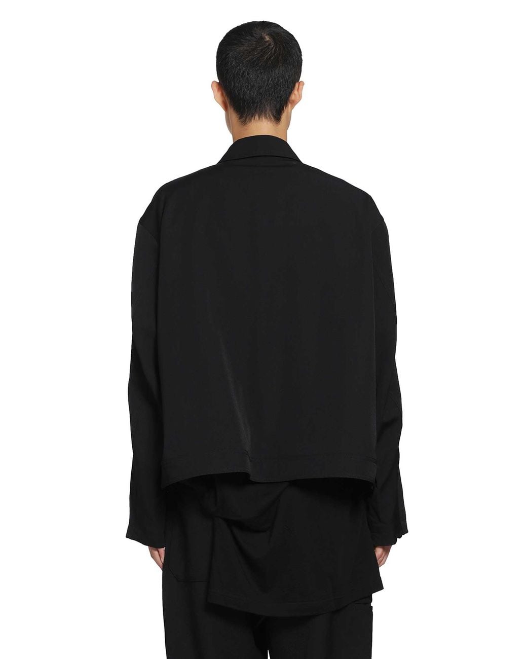 Yohji Yamamoto Black Wool Gabardine Blouson for men