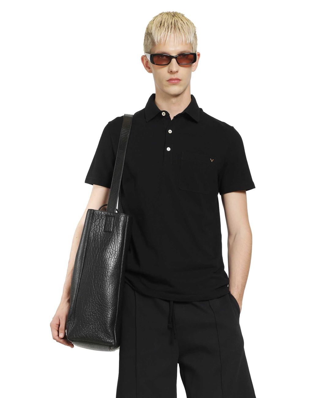 Valentino Black Vlogo Polo for men