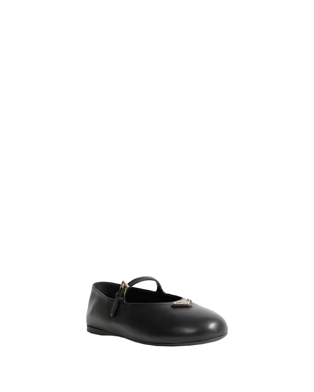 Prada Black Nappa Leather Ballerinas