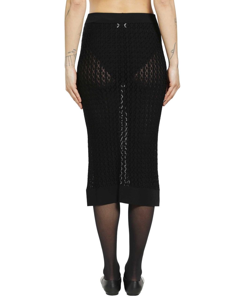 Saint Laurent Black Midi Skirt