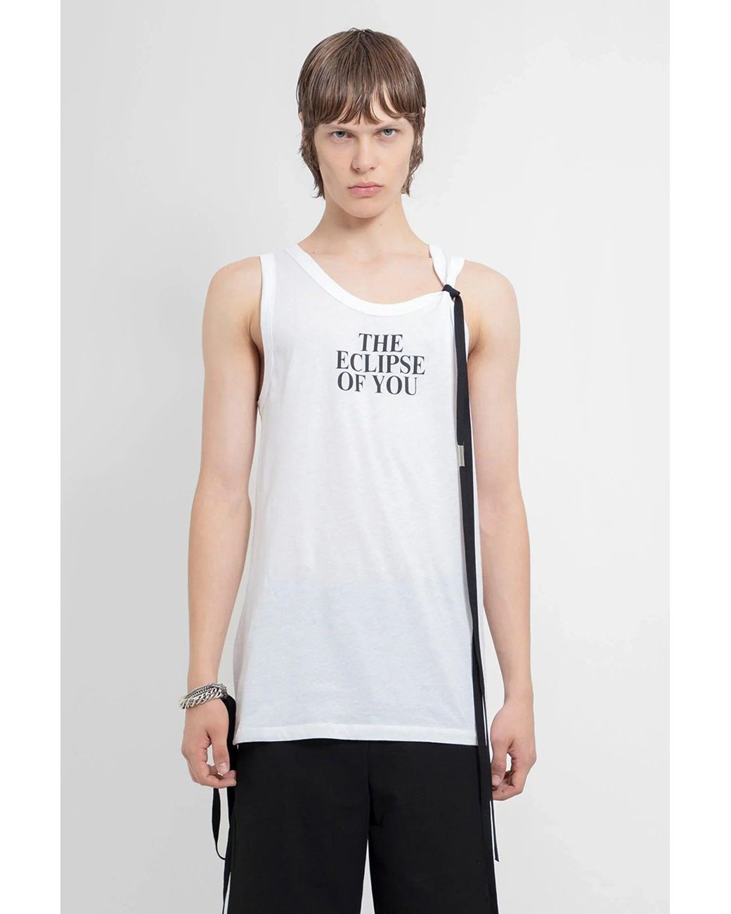 Ann Demeulemeester Seva Standard Tank Top in White for Men | Lyst