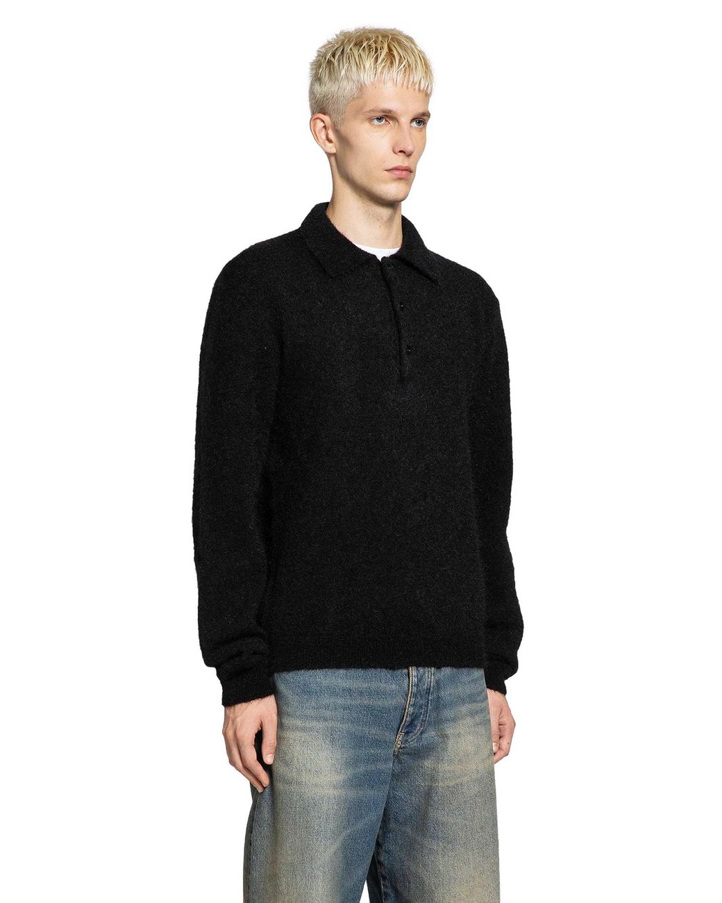 sunflower Black Mohair Sweater for men