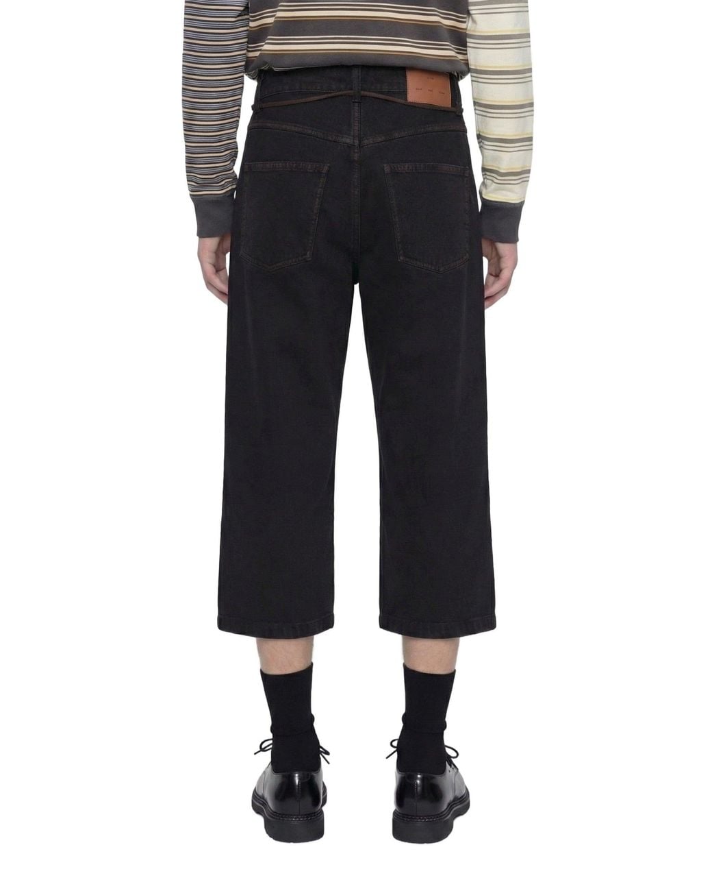 Song For The Mute Black Long Shorts for men