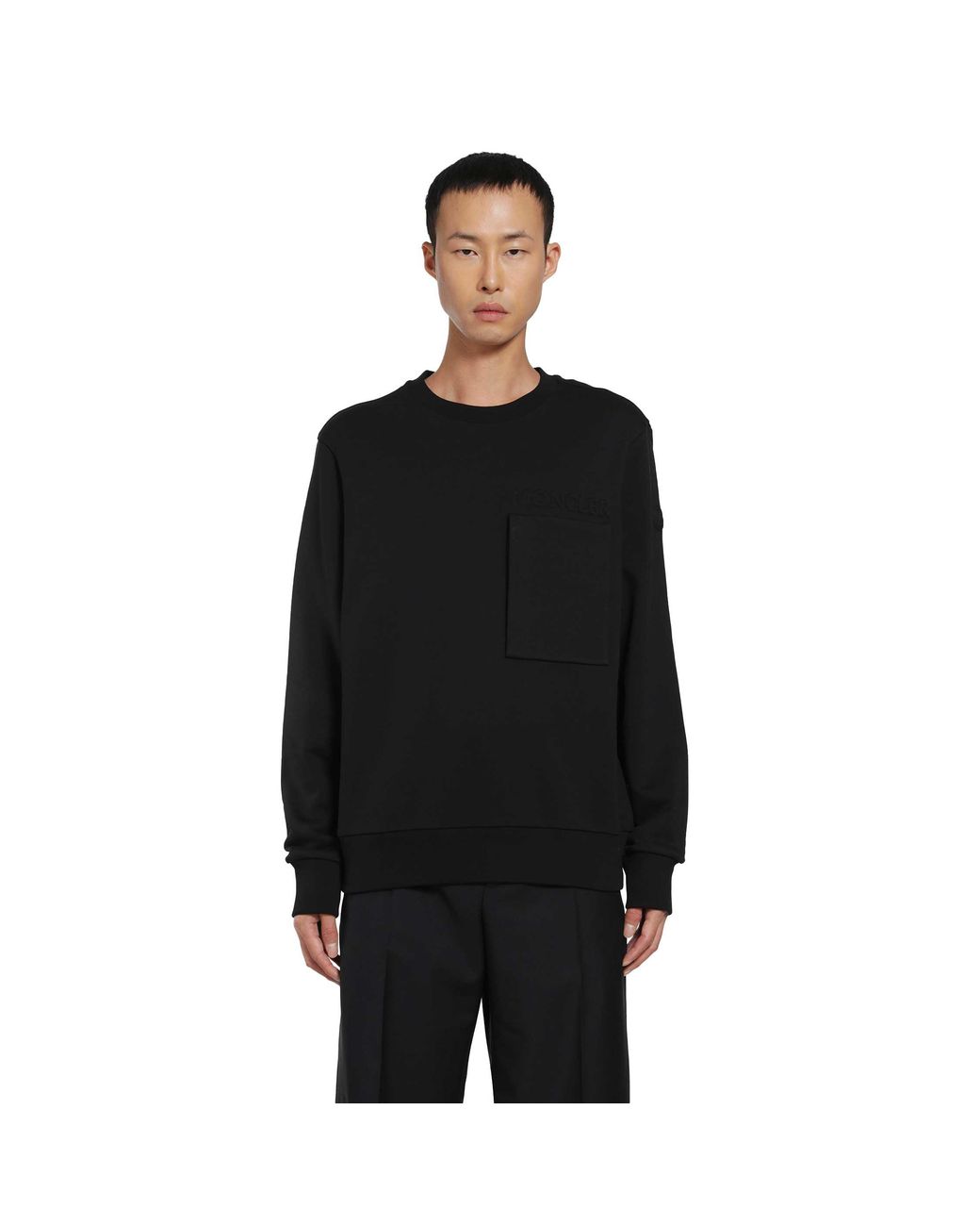 Moncler Black Logo Sweatshirt for men