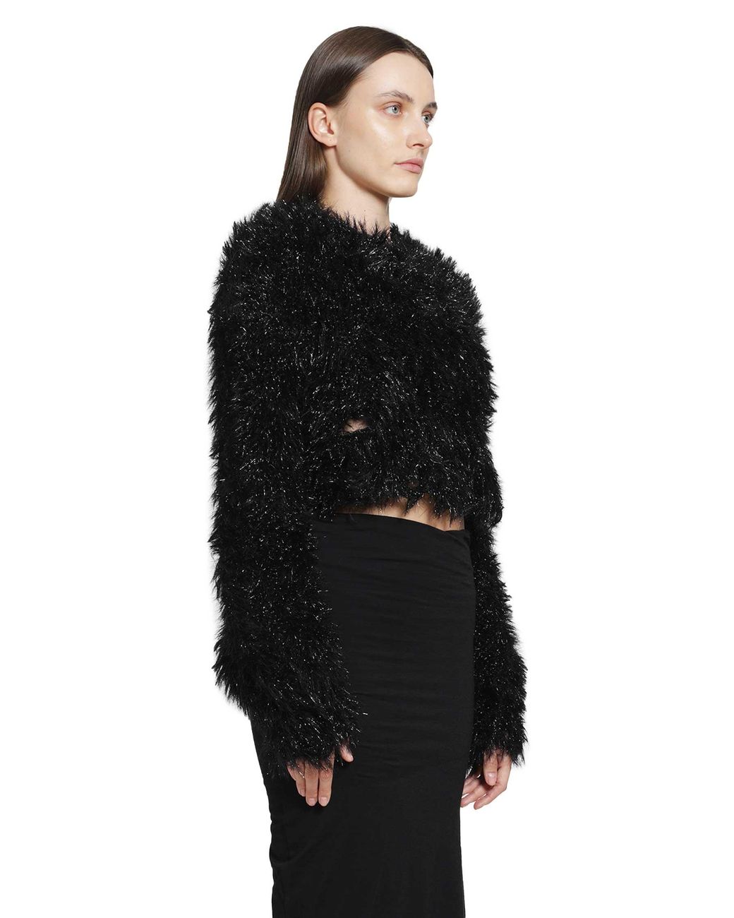 Junya Watanabe Black Glitter Mohair Sweater