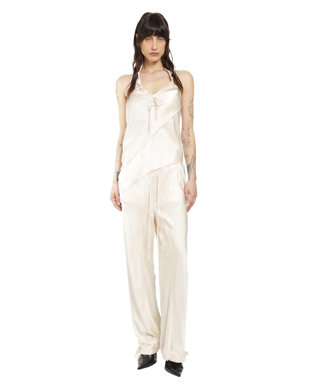 Yehuafan Natural Satin Pants