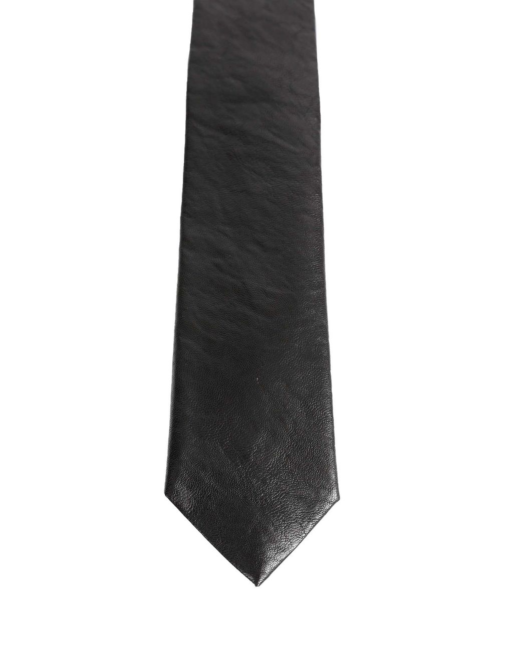 Our Legacy Black Faux Leather Tie for men