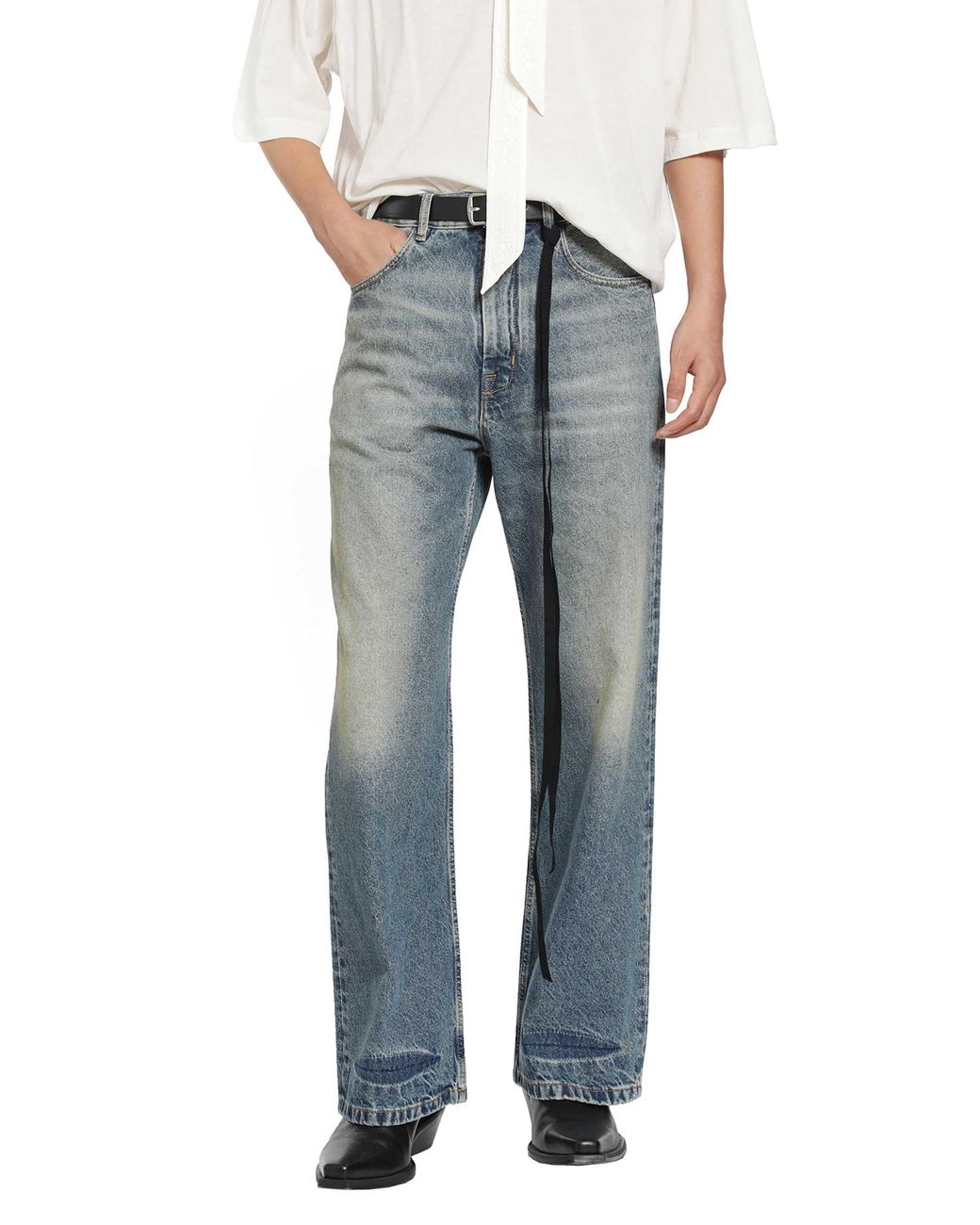 Ann Demeulemeester Blue Alarik Flared Jeans for men