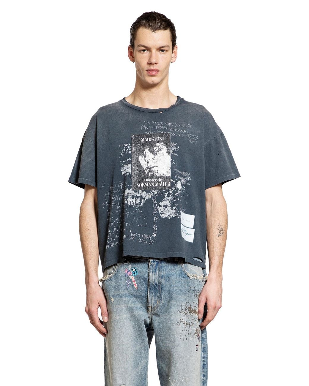 PALY HOLLYWOOD MAIDSTONE TEE ダメージTシャツ paly-hollywood-Blue-Maidstone-