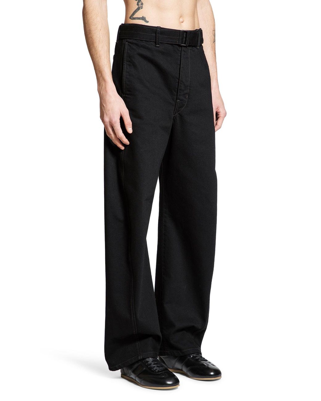 Lemaire Twisted Belted Pants in Black for Men | Lyst UK