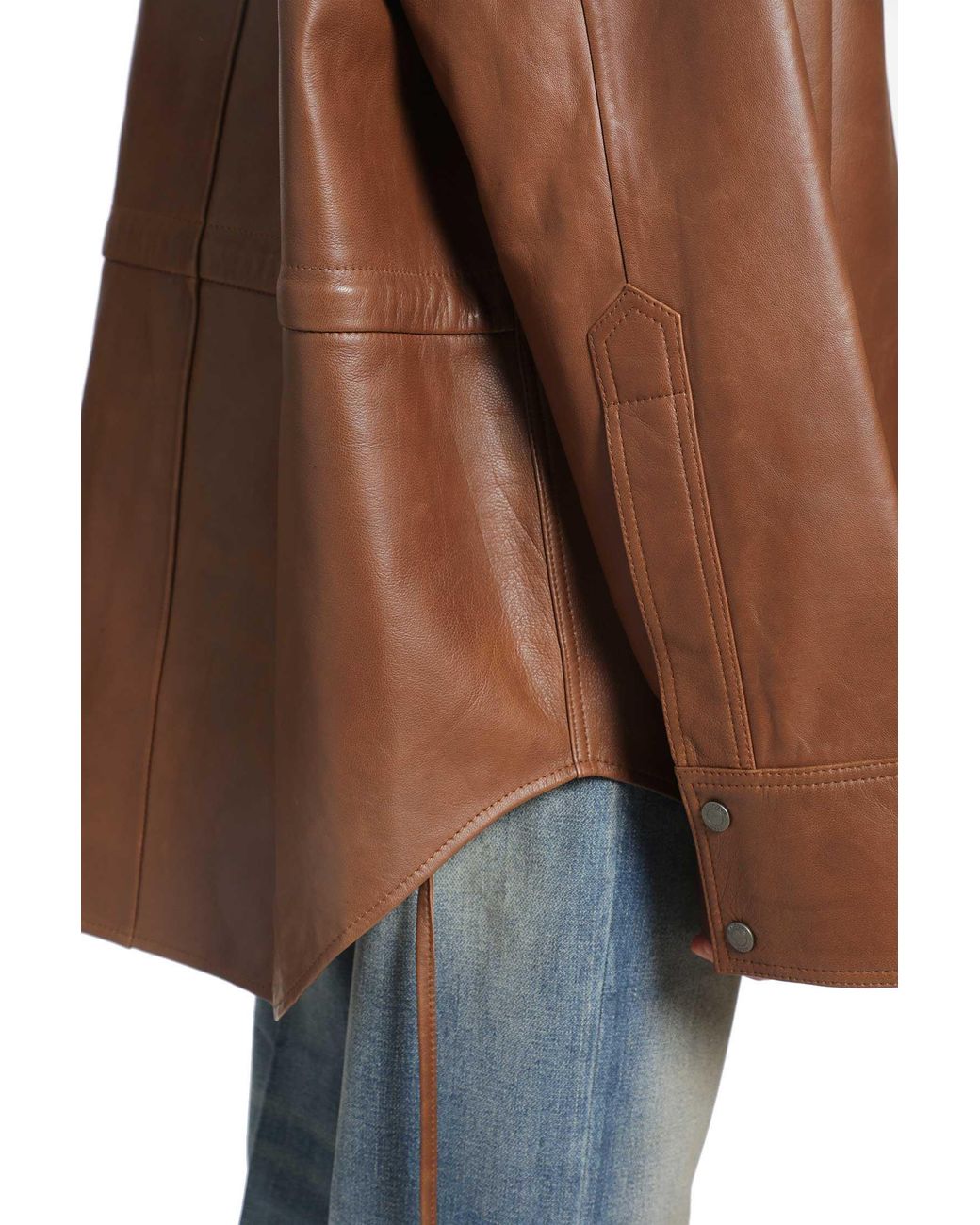 Haikure Brown Victoria Silky Leather Shirt