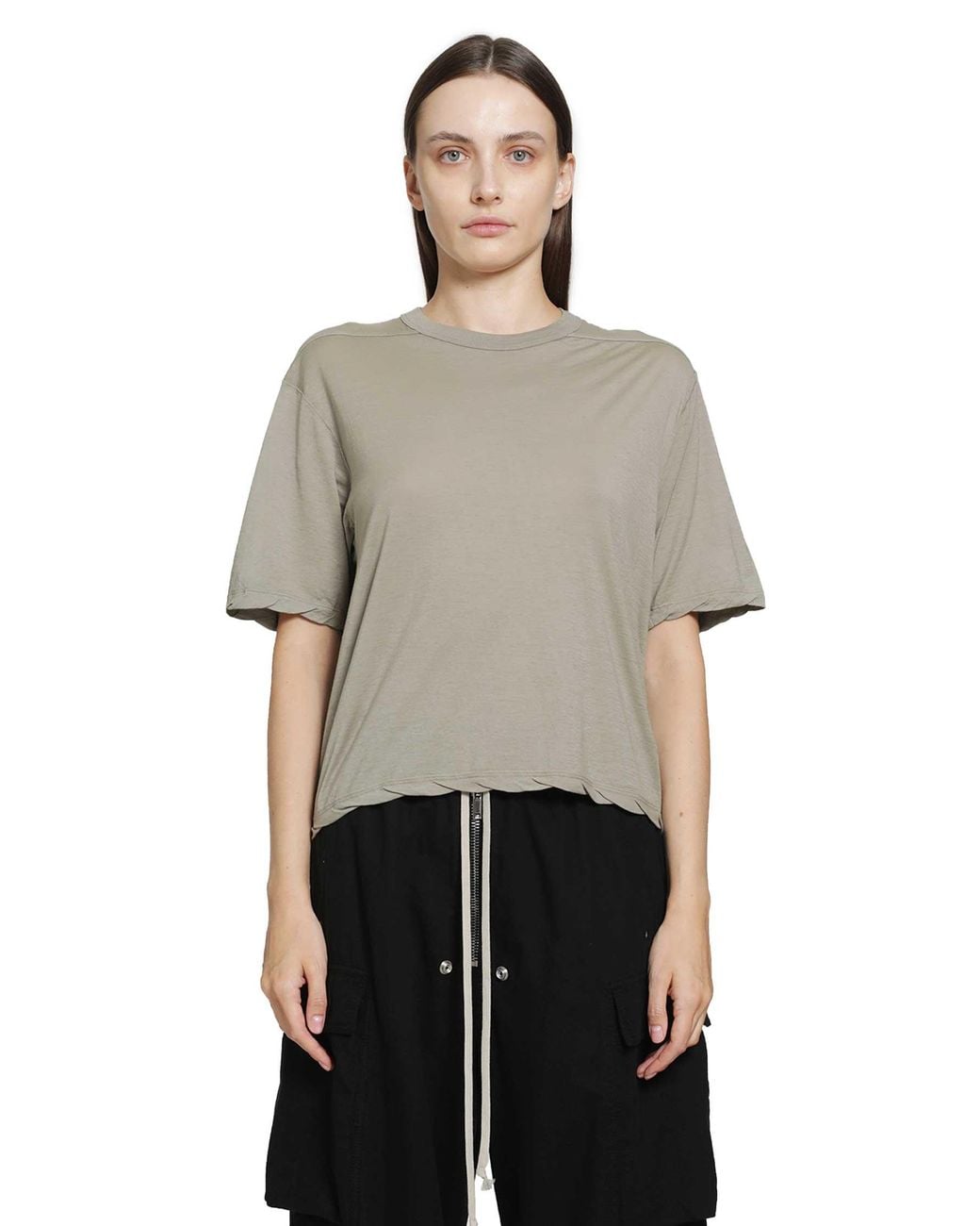 Rick Owens Gray Tower Basic Ss T