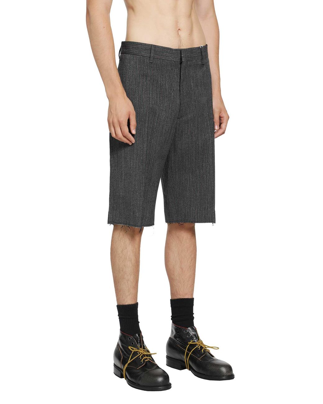 MM6 by Maison Margiela Gray Tailored Shorts for men