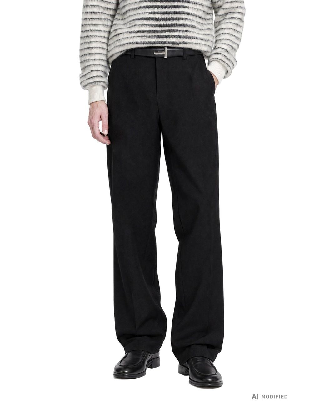 Tom Ford Black Dropped Waist Evening Pants for men