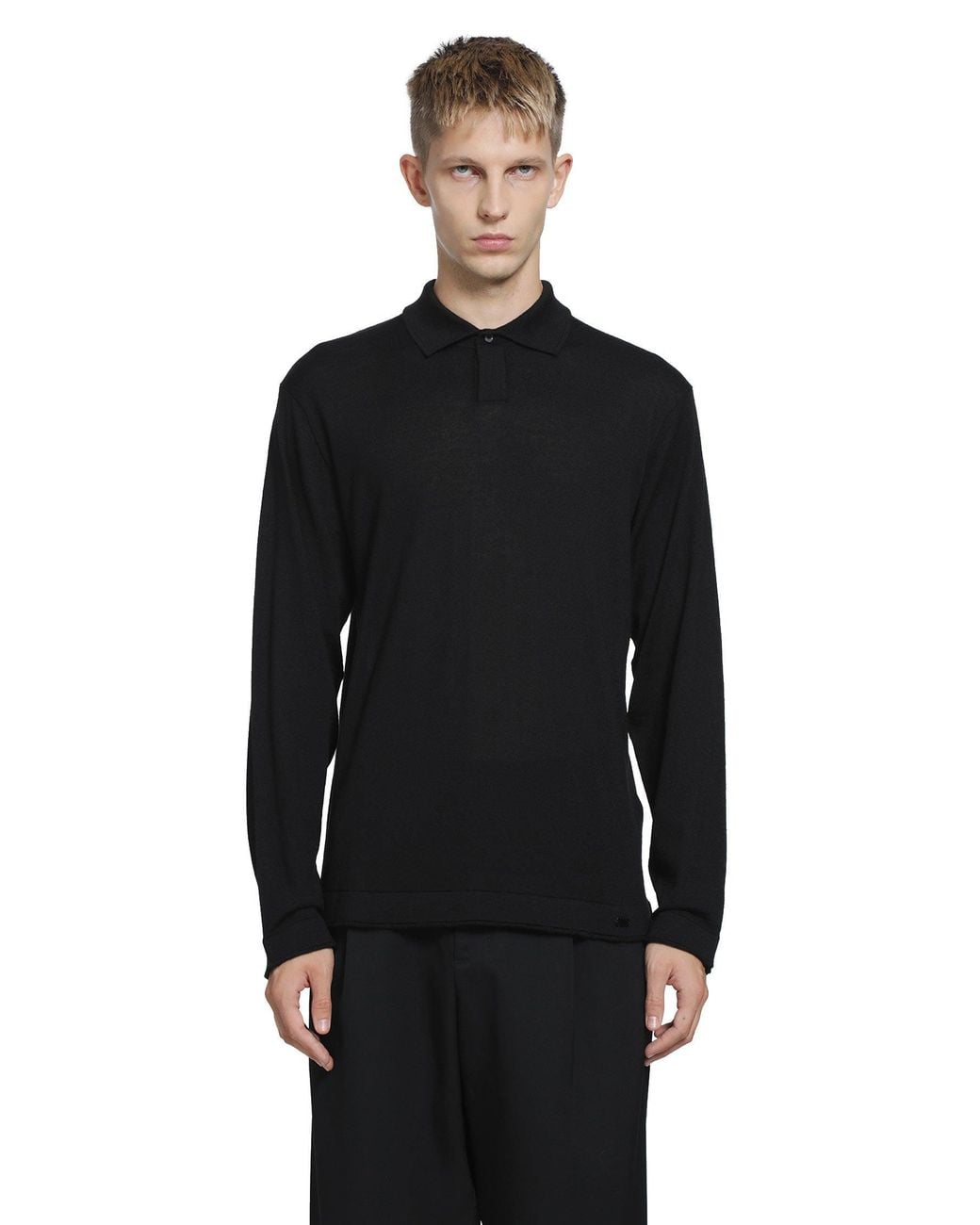 Massimo Osti Studio Black Polo Sweater for men