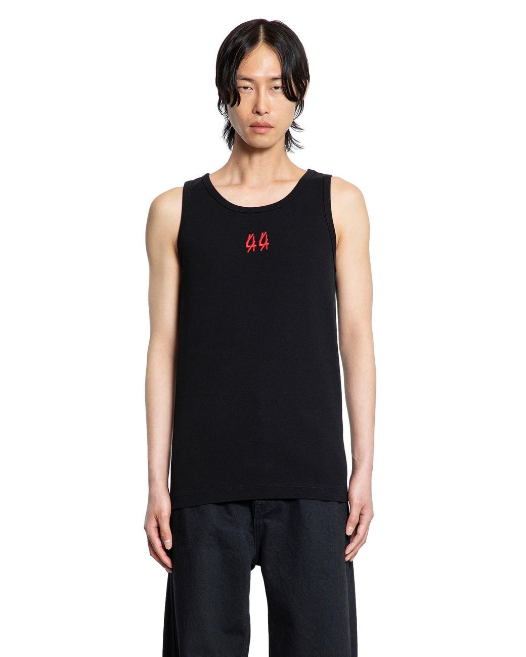 44 Label Group 44 Rib Tank Top in Black for Men | Lyst