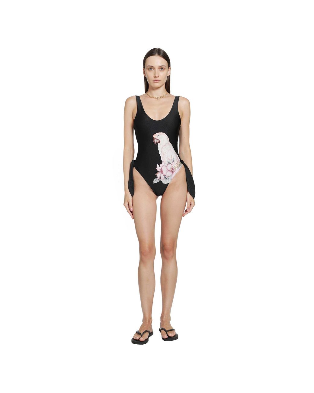 Chloé Black Cut-Out One-Piece Swimsuit