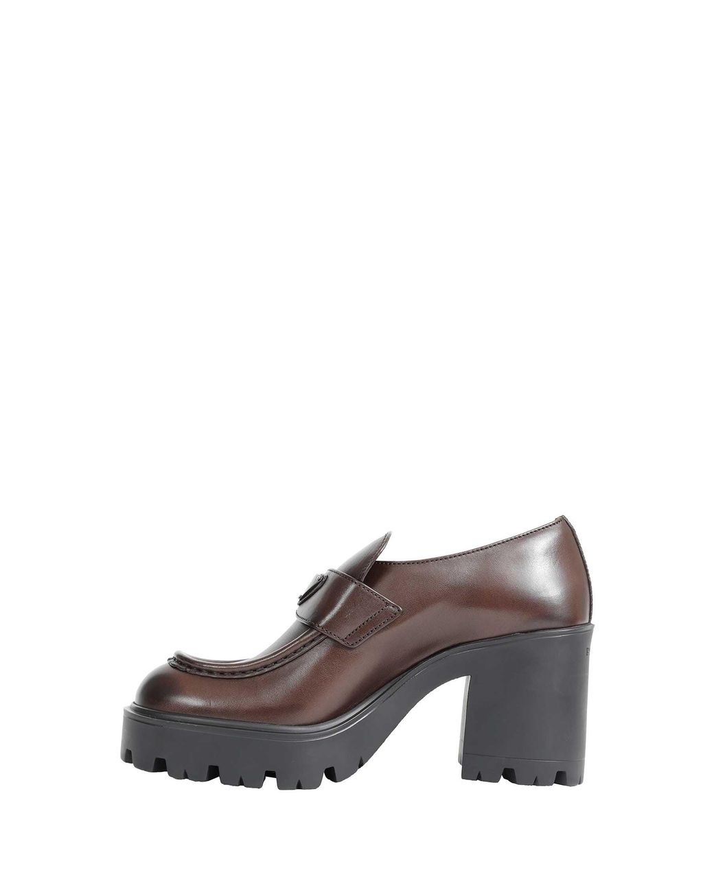 Prada Gray Leather Loafers