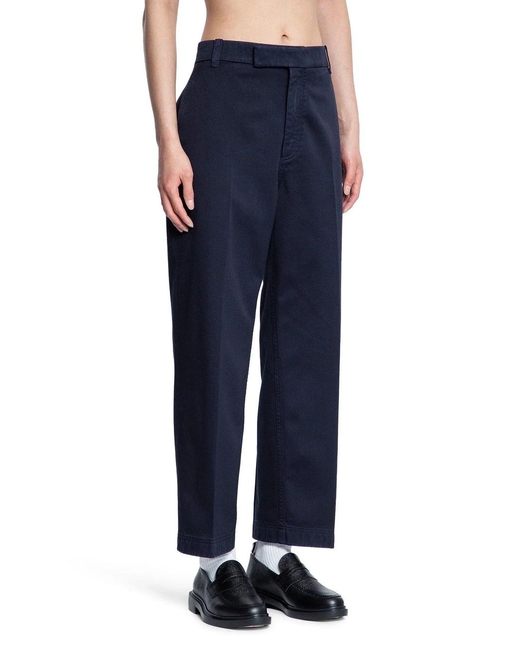 Thom Browne Blue Garment Dyed Chino Trousers for men