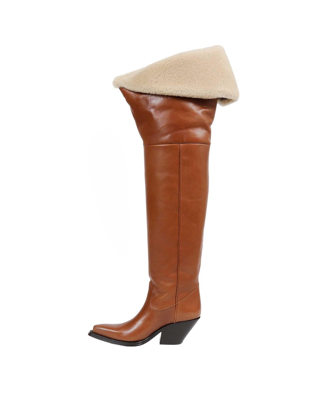 Chloé Brown Azelan Thigh High Boots