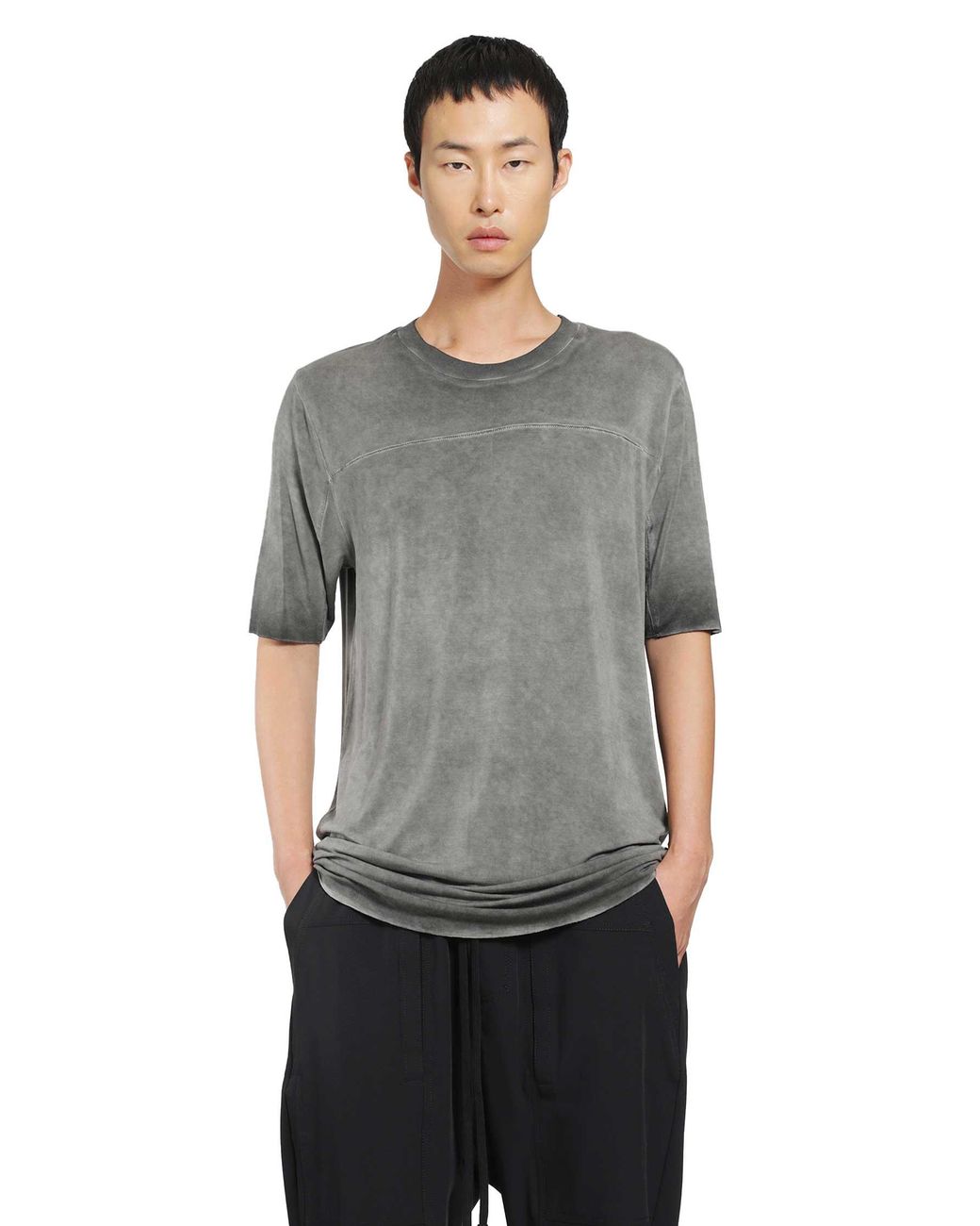 Thom Krom Gray Viscose Jersey T-Shirt for men