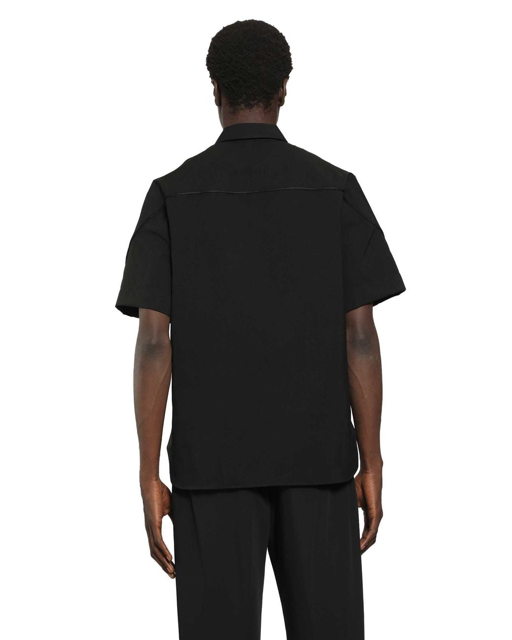 Givenchy Black Couture Seam Zip-Up Shirt for men