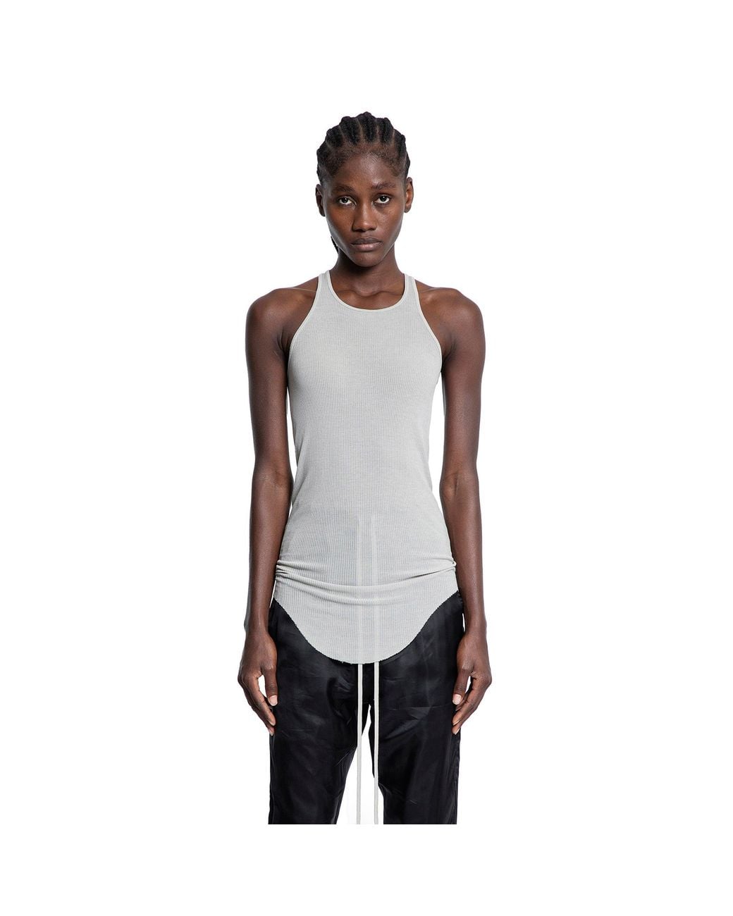 Rick Owens White Forever Basic Rib Tank