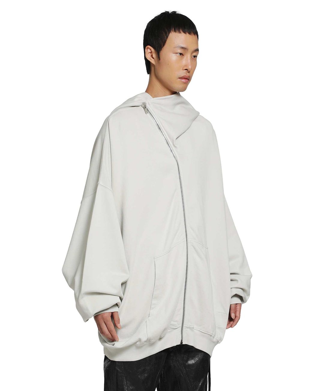 Rick Owens Gray Tower Mountain Hun Hoodie for men