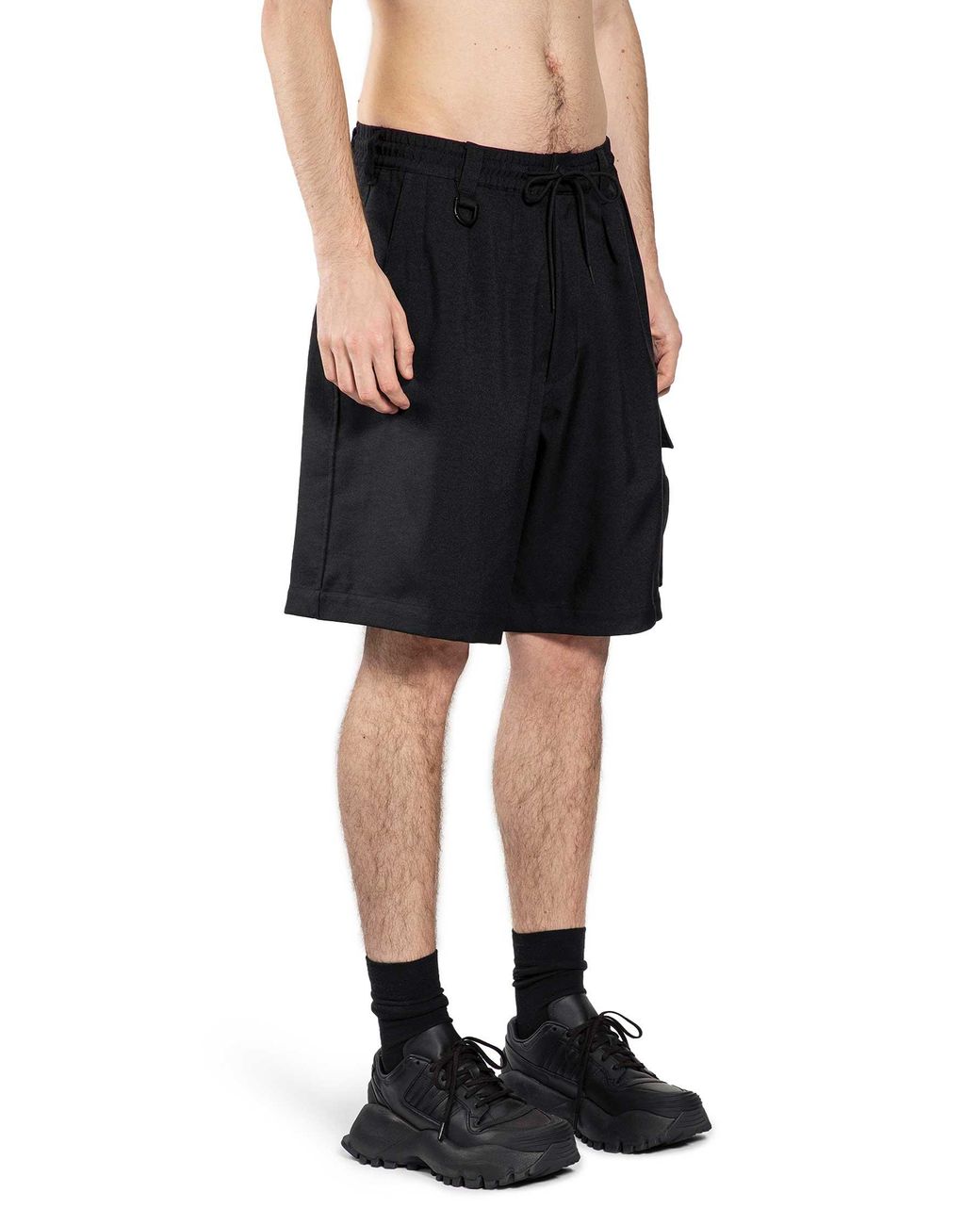 Y-3 Black Sport Uniform Cargo Shorts for men