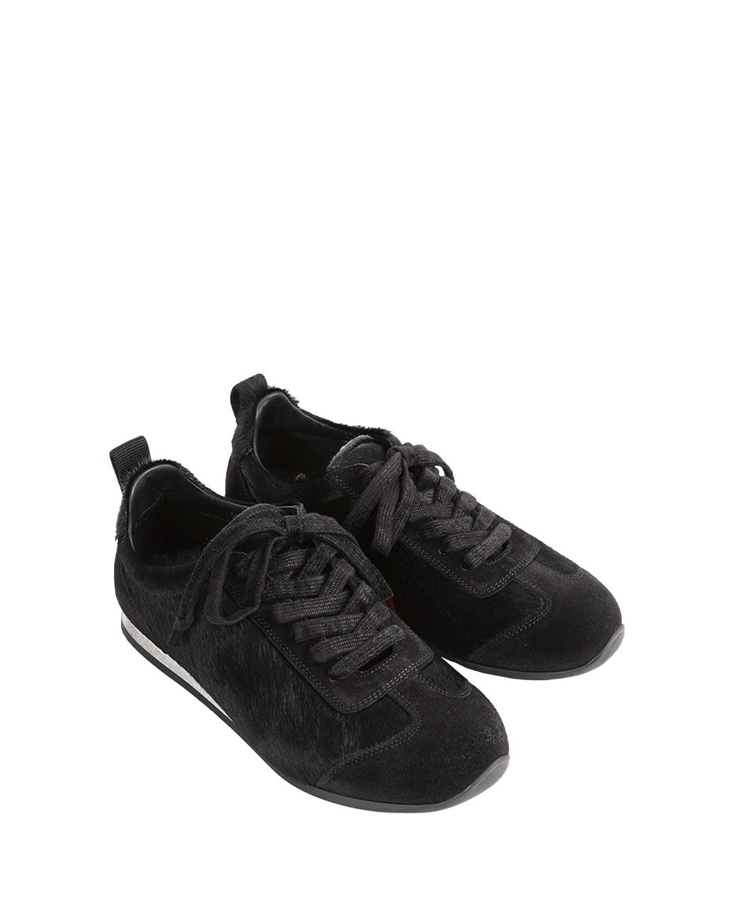 Uma Wang Black Calf Hair Sneakers