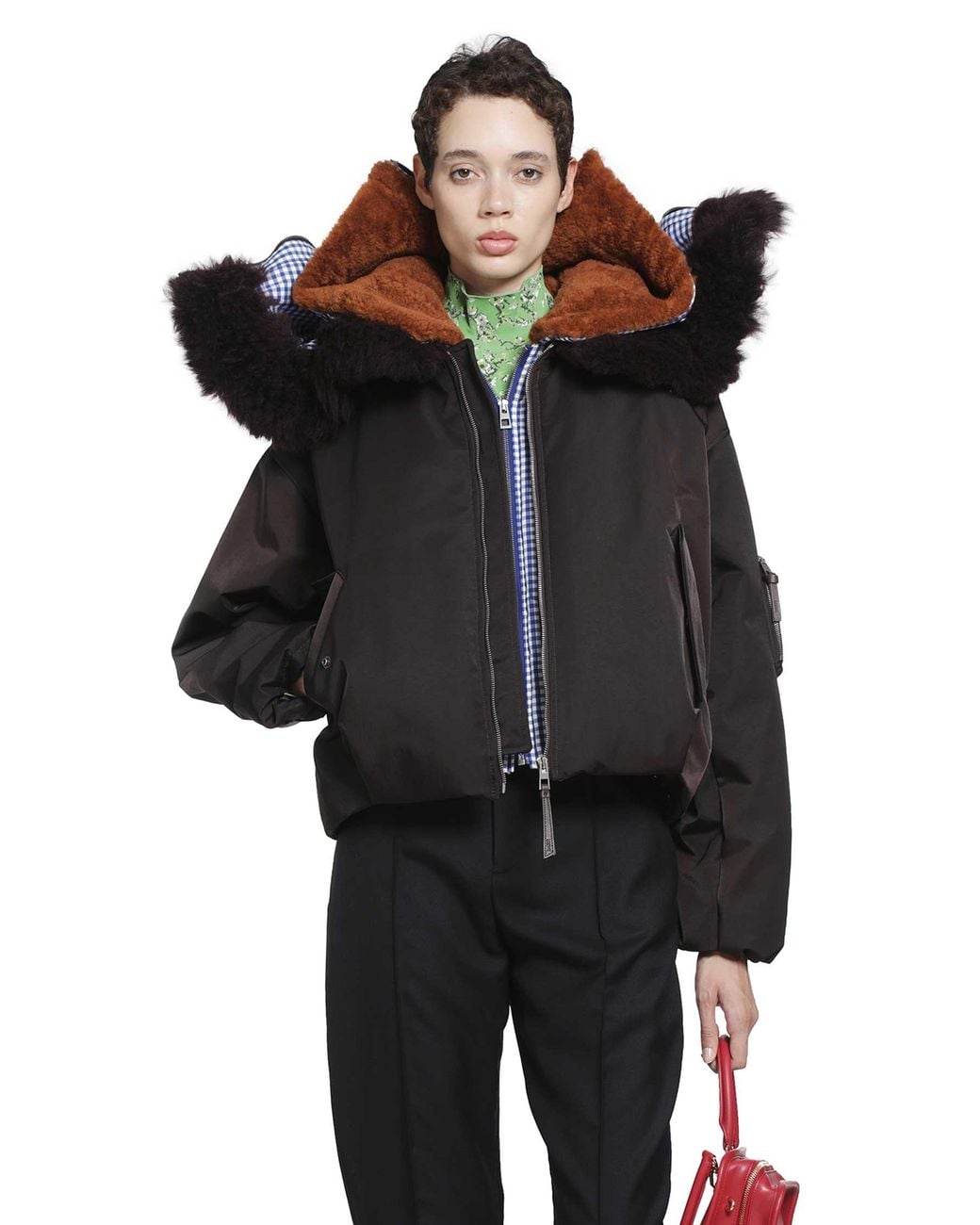 Loewe Black Technical Shell Bomber Jacket