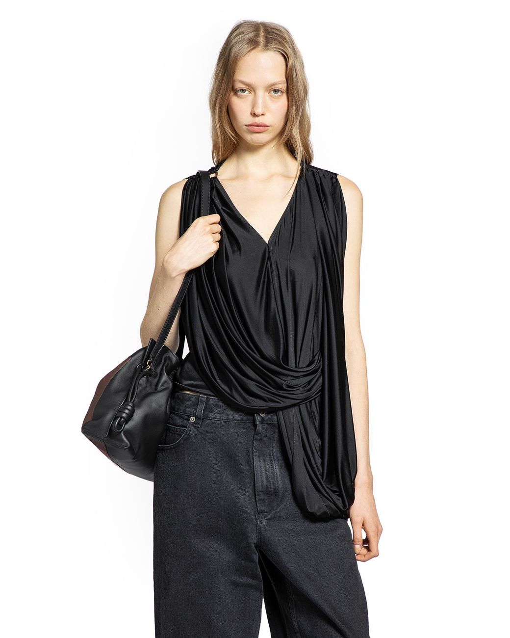 Loewe Black Draped Top
