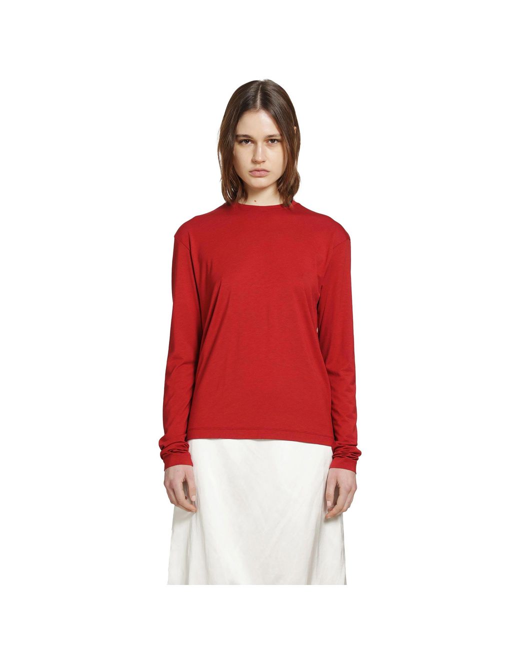 Totême Red Classic Long Sleeve Tee