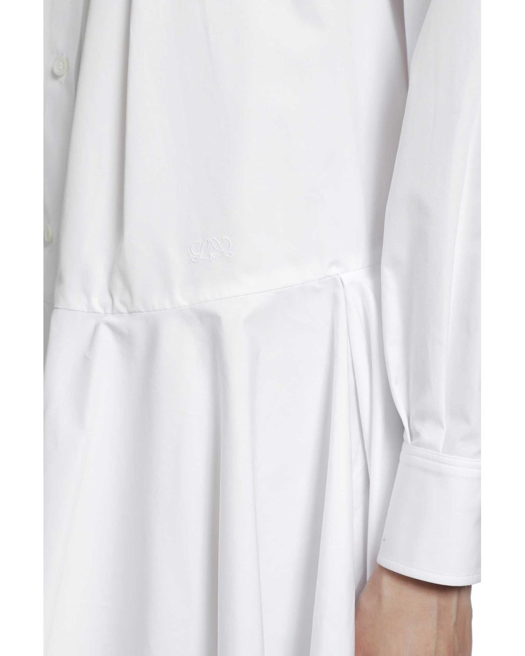Loewe White Cotton Shirt Dress