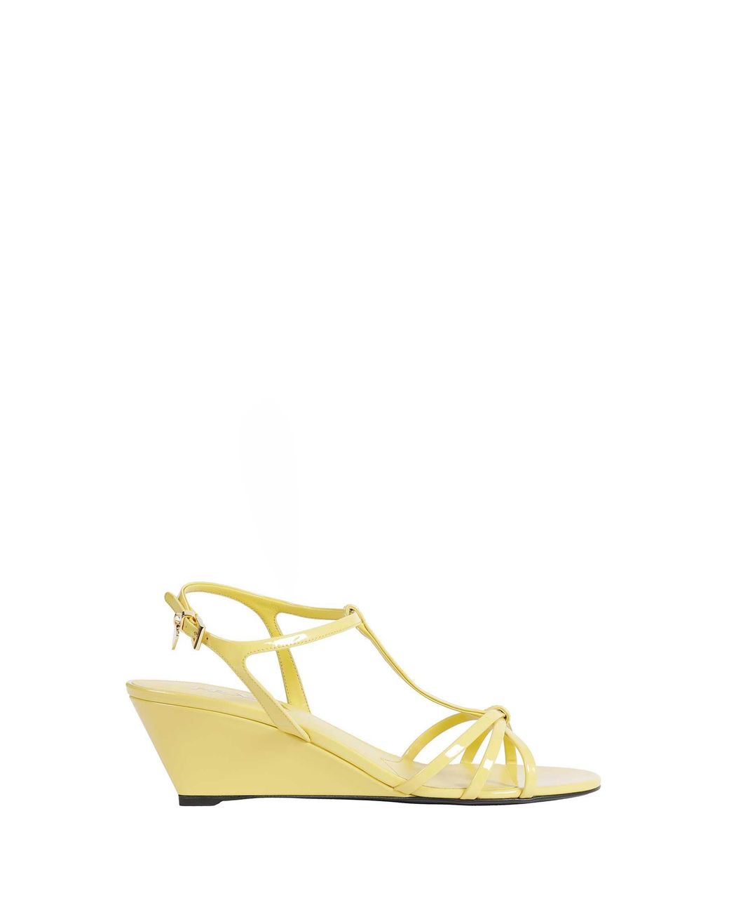 Prada Metallic Patent Leather Sandals
