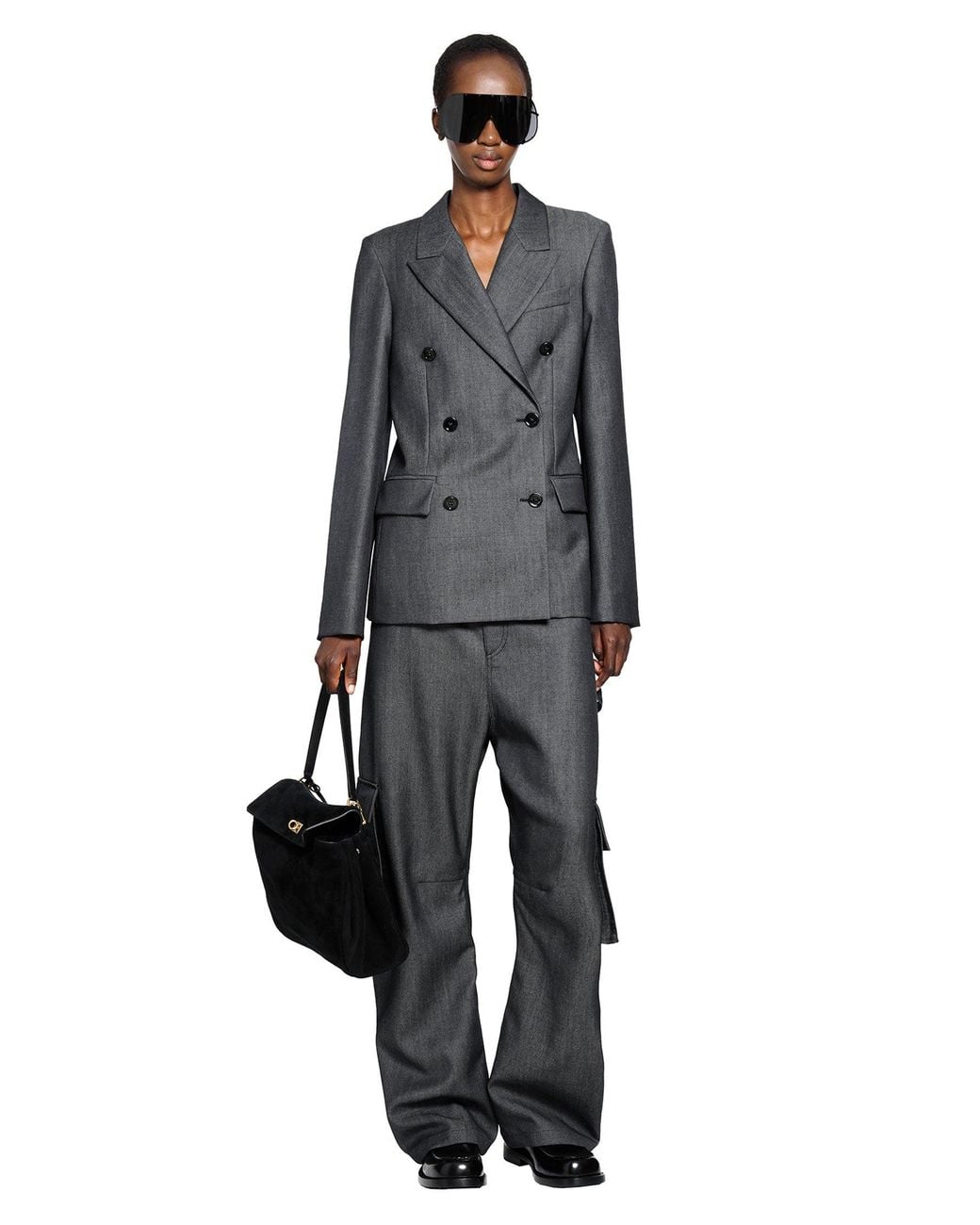 Balenciaga Gray Relaxed Cargo Pants