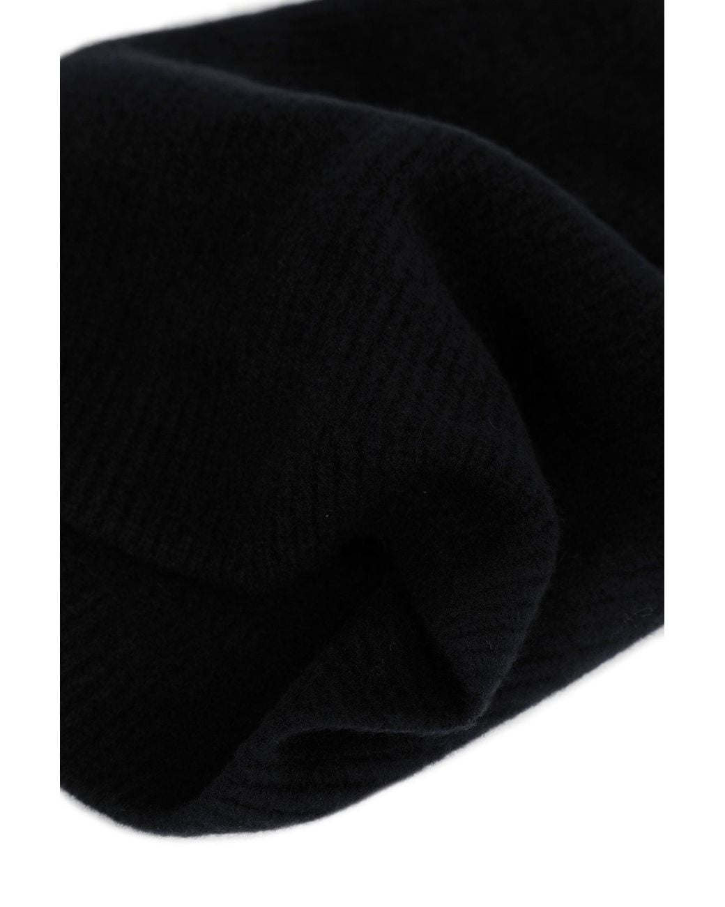Ssstein Black Super Fine Wool Milled Knit Beanie for men