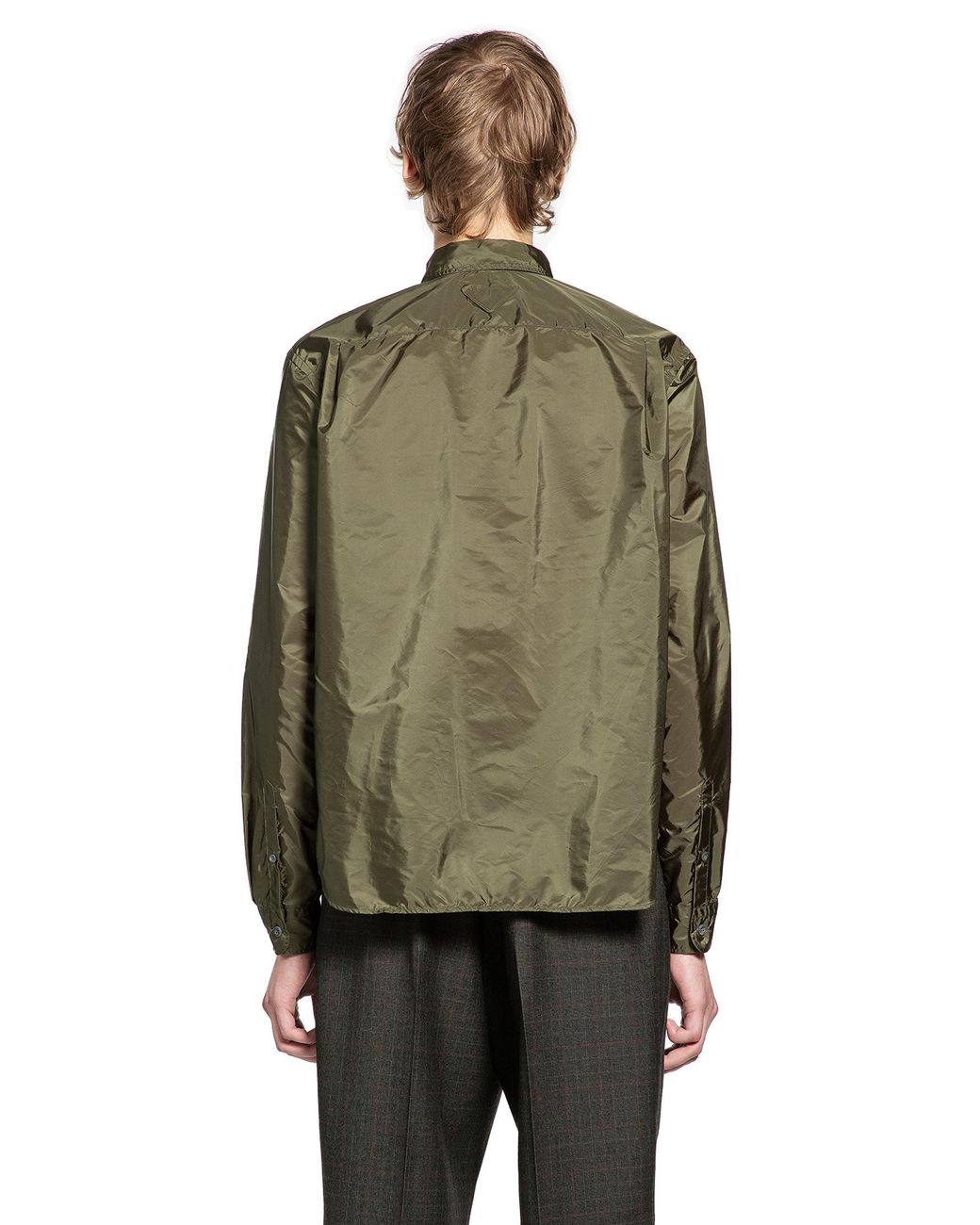 Prada Green Re-Nylon Shirt for men