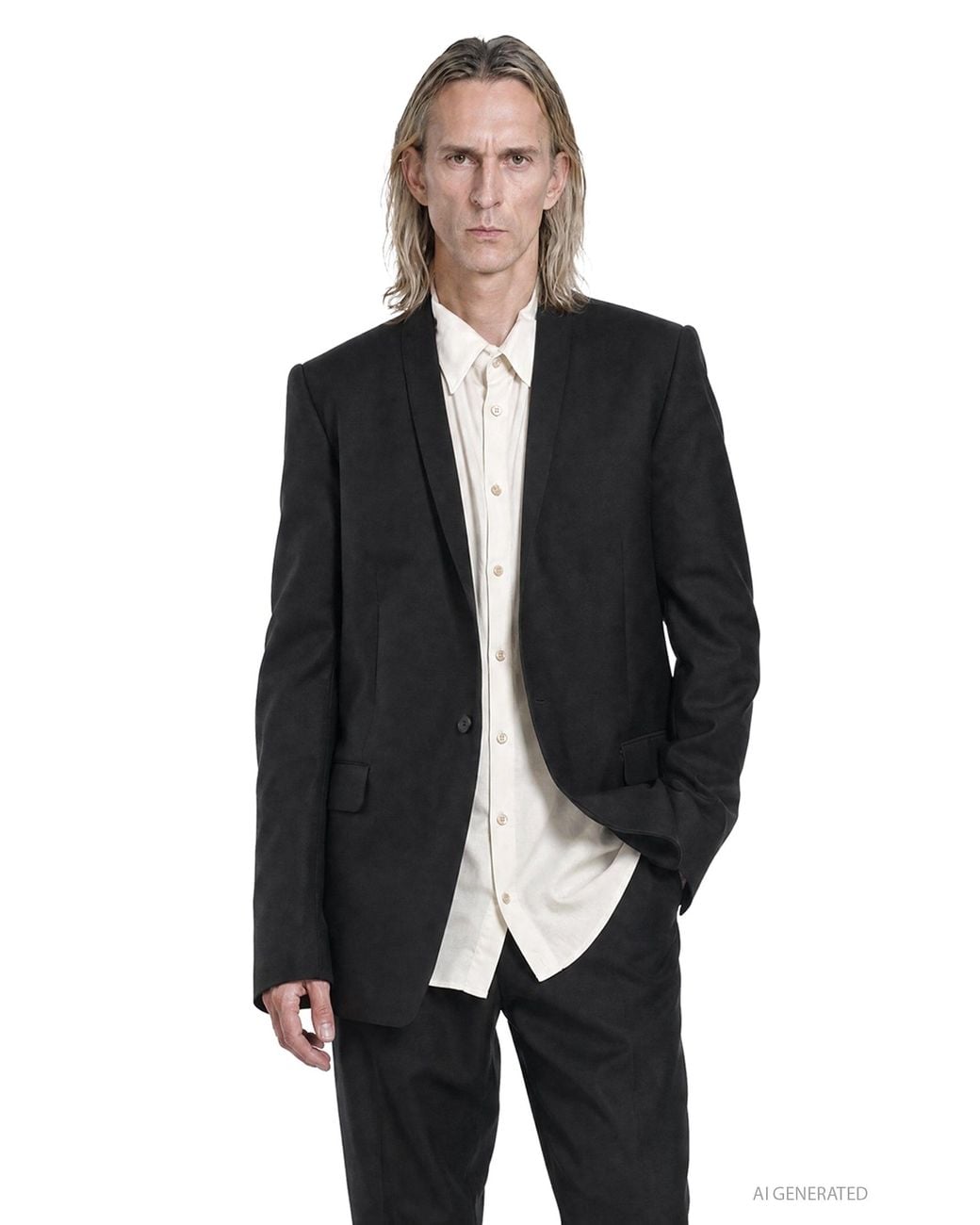 Nicolo' Ceschi Berrini Black Tailored Tuxedo Blazer for men