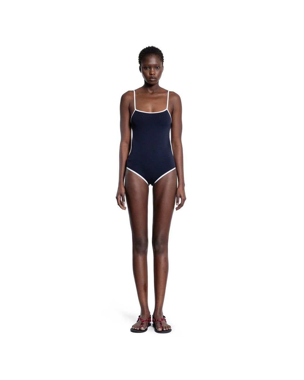 Miu Miu Blue Technical Knit Swimsuit