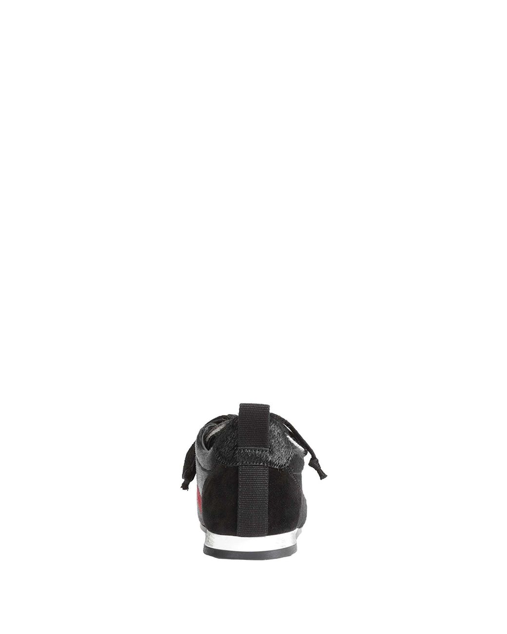 Uma Wang Black Calf Hair Sneakers