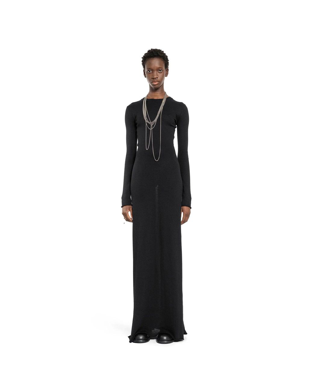 Ann Demeulemeester Black Eva Long Open Back Dress