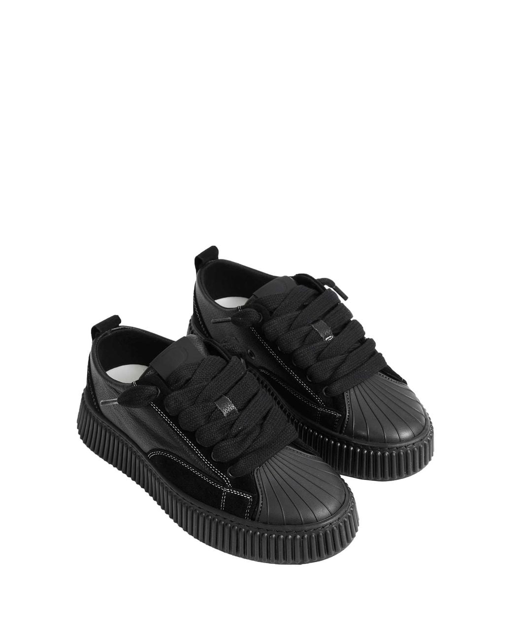 Rhun Black 2025 Leather And Suede Sneakers for men