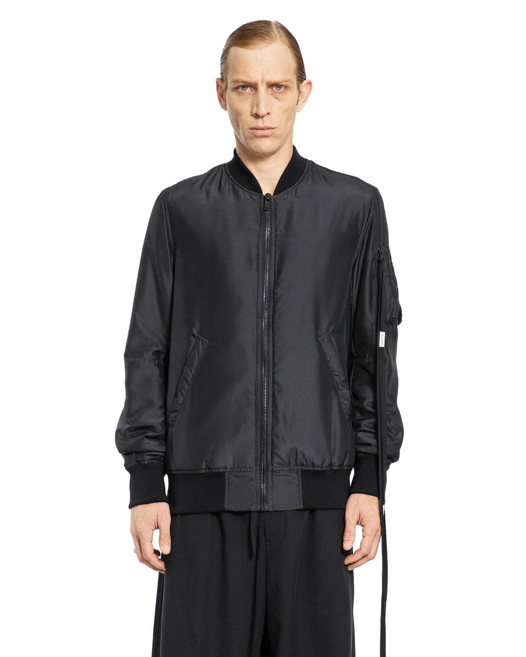 Ann Demeulemeester Black Technical Habotai for men