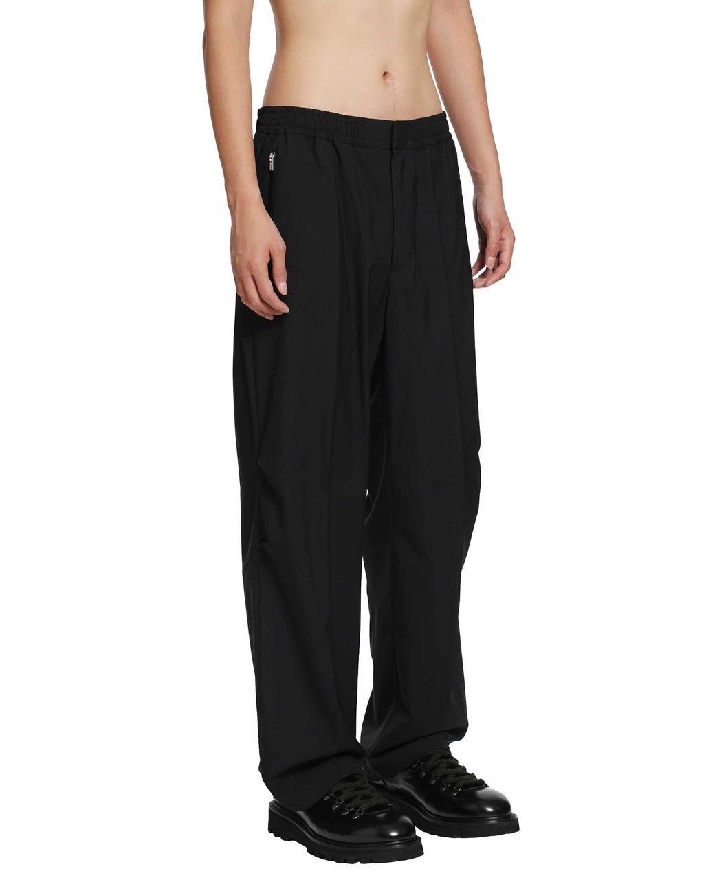 Laminar Black Nylon Wool Pants for men