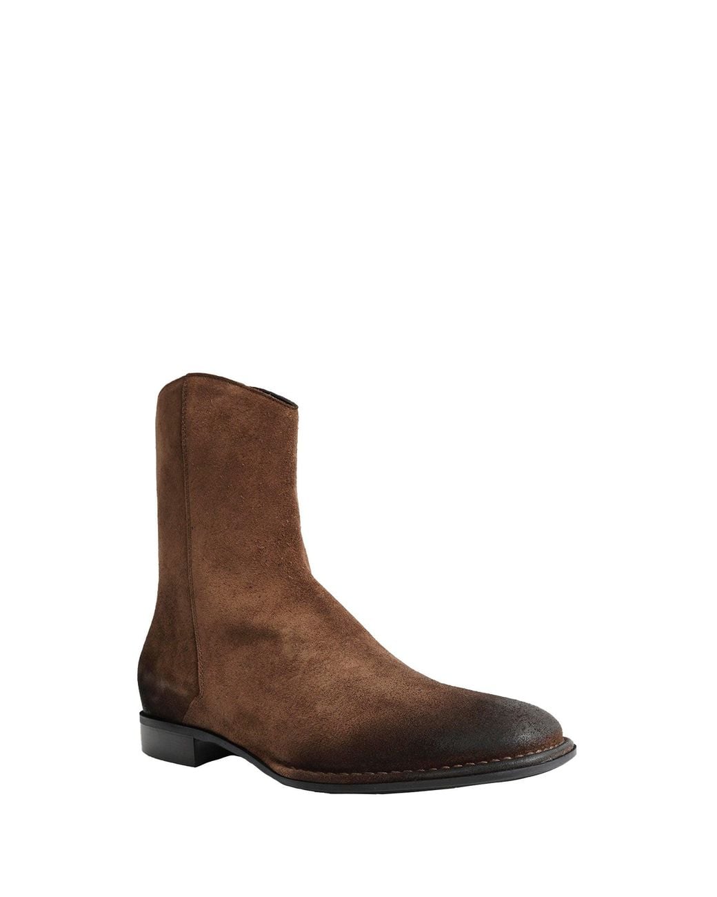 Emporio Armani Brown Oiled Suede Boots for men