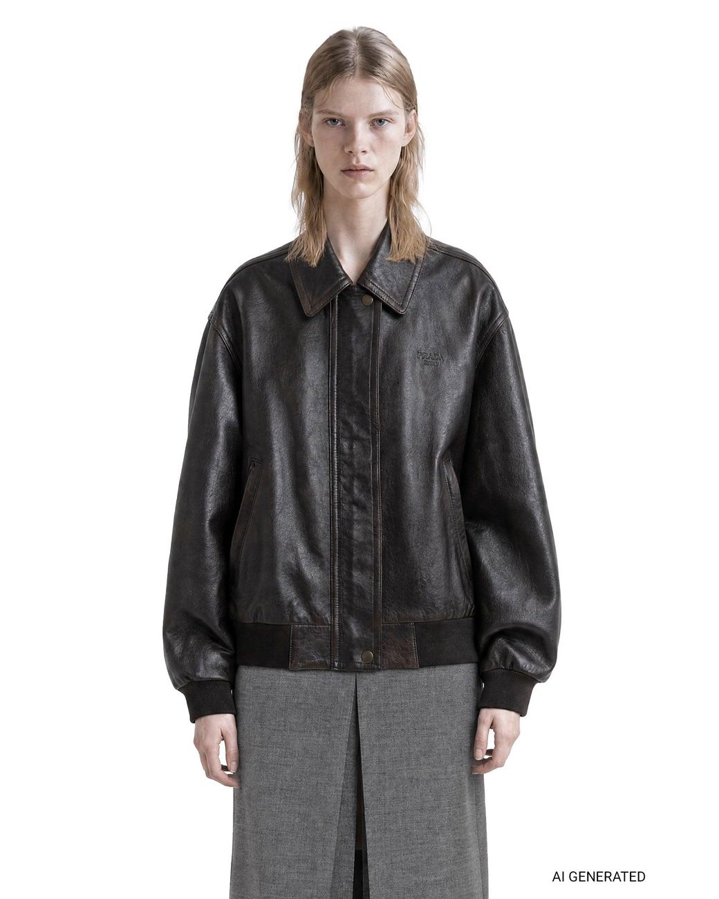 Prada Black Nappa Leather Jacket