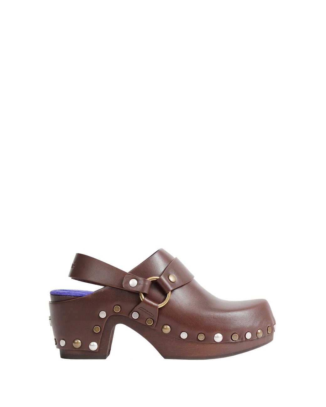 Chloé Brown Talis Wedge Clogs