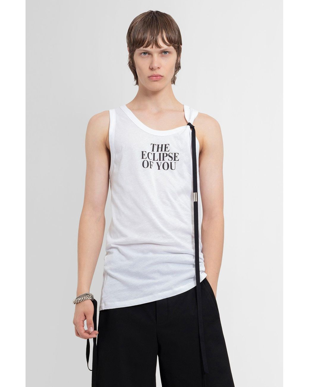 ANN DEMEULEMEESTER タンクトップ XS ホワイト White Herlinde Tank Top by Ann Demeulemeester on Sale