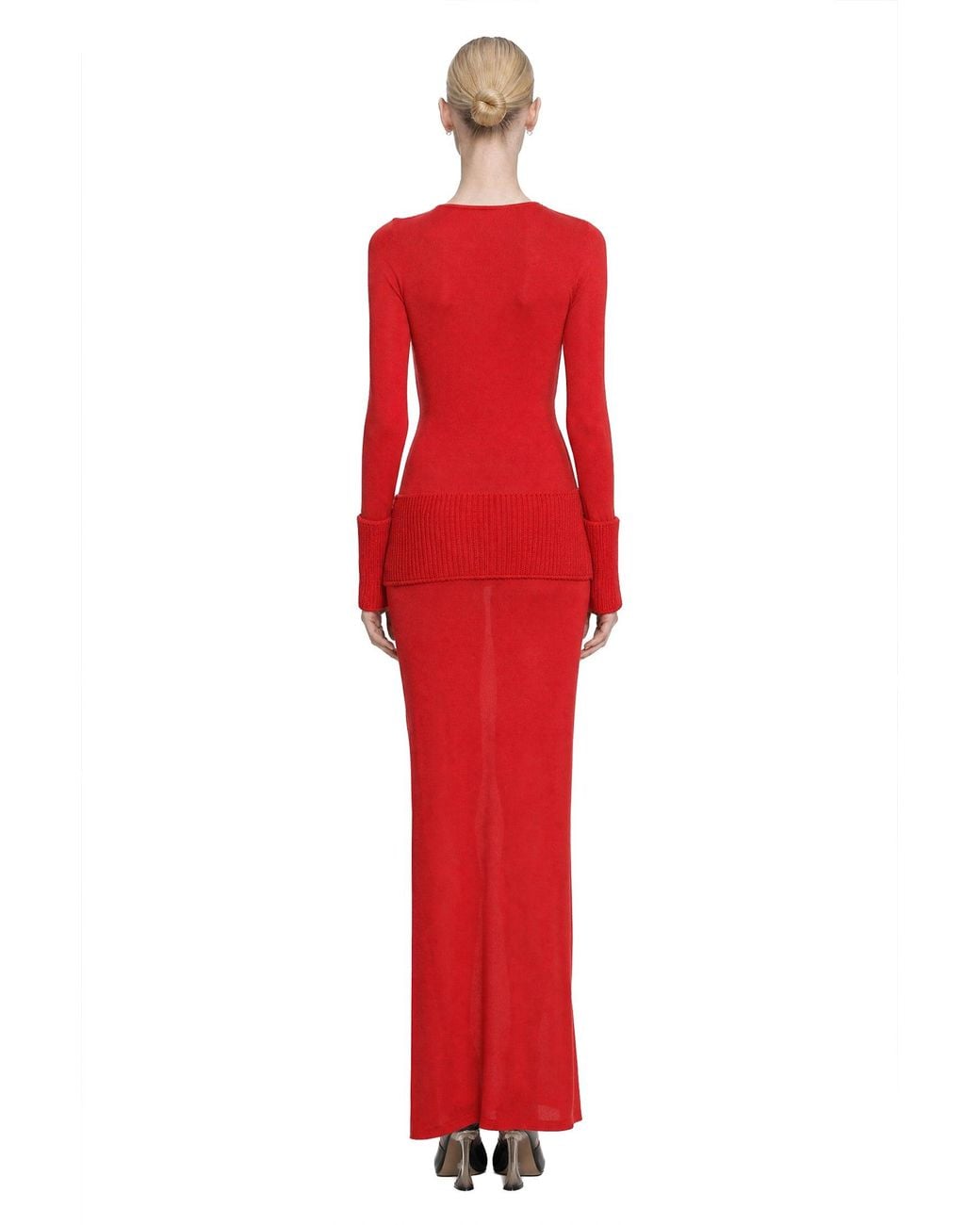 Alaïa Red Merino Bodycon Dress